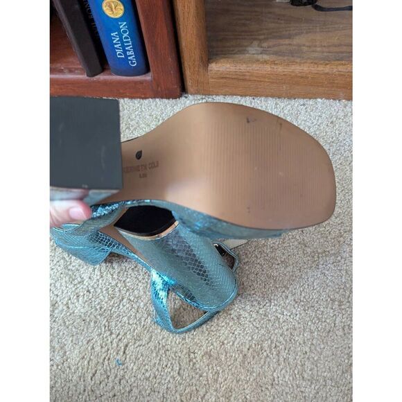 Kenneth Cole Dolly Leather Snakeskin-Embossed Platform Sandals Women's 9.5 - Picture 6 of 8